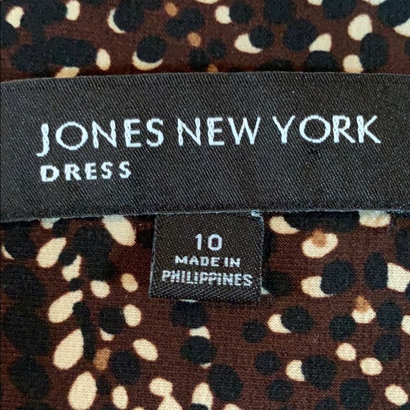 Size10 Brown Multi Jones New York Mid Length Dress - Picture 6 of 6